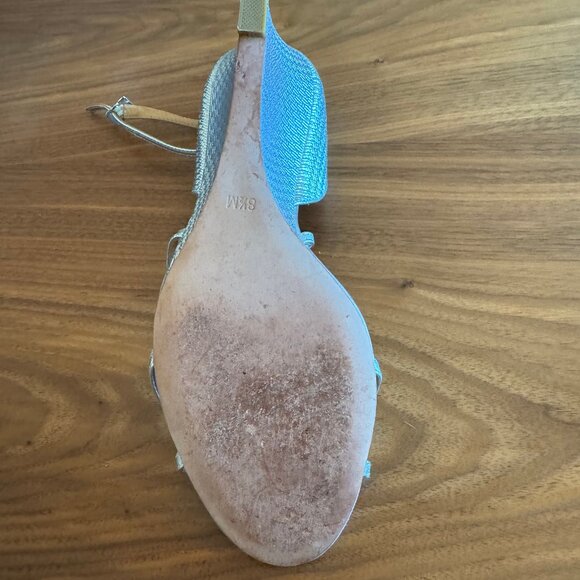 Badgley Mischka 'Melaney II' Wedge silver Sandal - Size 8.5 - Picture 4 of 10